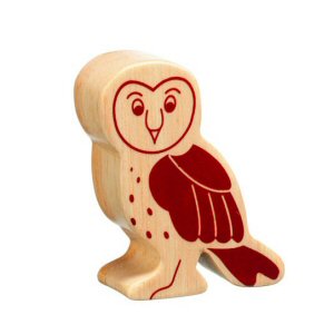 Wooden owl figure