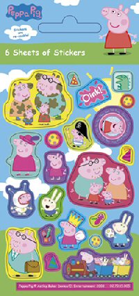 Peppa Pig stickers 6's