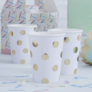 Pick and Mix Gold Foiled Polka Dot Paper Cups