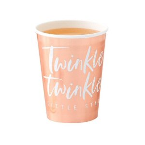 Twinkle Twinkle Rose Gold Foiled Paper Cups