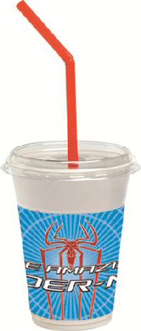 The Amazing Spiderman Milkshake cups