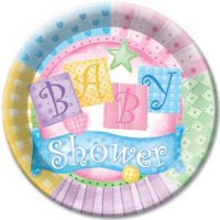 Baby shower party plates