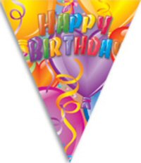 Happy birthday balloon party flag bunting
