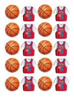 Basketball party stickers
