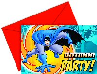 Batman Superhero Invitations & Envelopes 