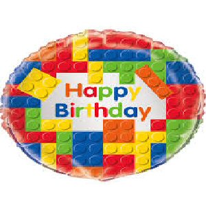 Block Party Happy Birthday foil balloon