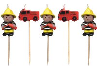 Fireman Party Candles - Pack of 5 