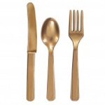 Gold Plastic Cutlery 