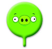 Angry Birds green pig party balloon 18 inch
