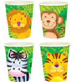 Jungle safari party cups 8s