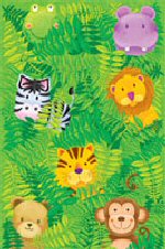 Jungle teddy party tablecover