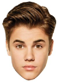Justin Bieber party mask