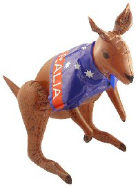 Inflatable Kangaroo With Aussie Flag
