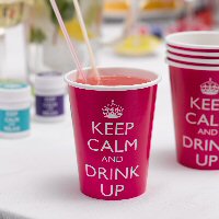 Keep Calm Paper Cups 8 Pack