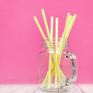 Yellow Mix and Match Drinking Straws