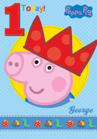 George birthday card age 1