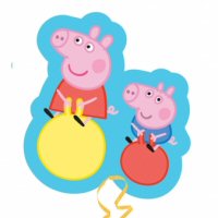 Peppa and George Pig Party shaped foil balloon 