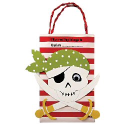 Pack of 8 Pirate Party Loot Bags 