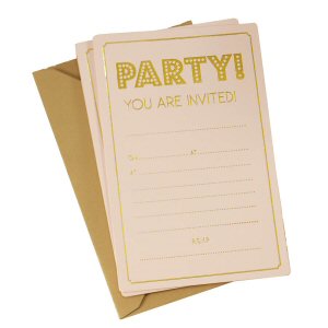 Gold Foiled Party Invites