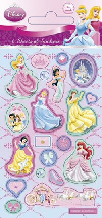 Princess stickers 6's