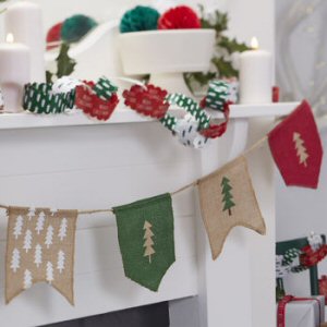 Ginger Ray hessian tree pattern bunting