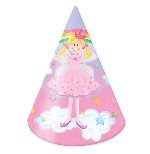 Rainbow Princess party shaped hats