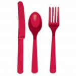 40 Red Cutlery 
