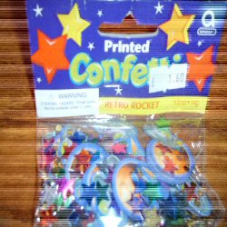 Retro Rocket Printed Confetti