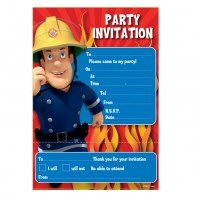 Fireman Sam Invitations and Envelopes
