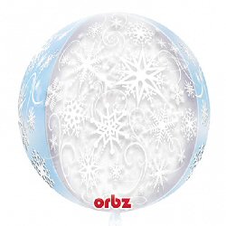 Snowflake Orbz round balloon