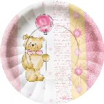 Teddy bear party supplies in pink